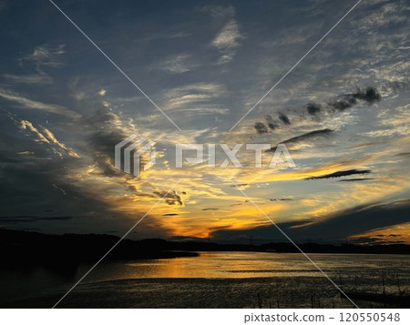 美麗的夕陽天空 美麗的夕陽天空 120550548