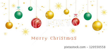 Vector illustration of Christmas ornaments and snowflakes Vector illustration of Christmas ornaments and snowflakes 120550558