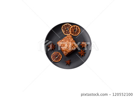 Chocolate sweet brownie cake in a square shape 120552100