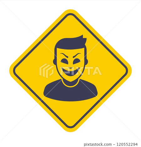 The man in the mask hides his identity. The money thief. 120552294