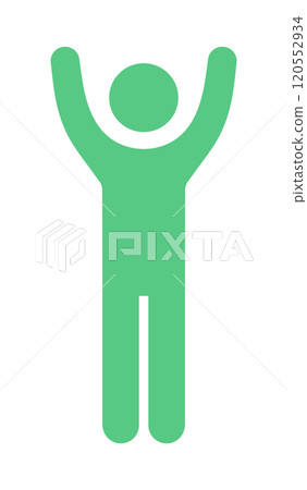 舉起雙臂的人的圖標象形圖-簡單的醫療保健和健康圖像素材 120552934