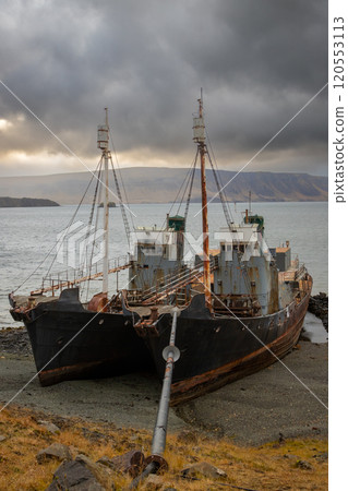 Beached whalers, Hvalfjordur, Iceland Beached whalers, Hvalfjordur, Iceland 120553113