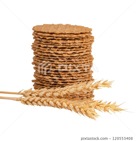 Bread crispy waffles isolated on the white background Bread crispy waffles isolated on the white background 120553408