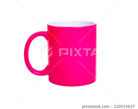 Pink matt cup ceramic isolated on the white background Pink matt cup ceramic isolated on the white background 120553637
