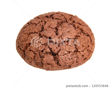 American dark chocolate one cookie isolated on the white background 120553646