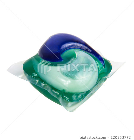 Multicolor gel washing capsule isolated on the white background Multicolor gel washing capsule isolated on the white background 120553772