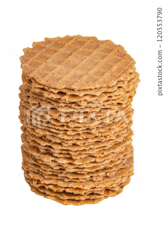 Bread crispy waffles isolated on the white background 120553790