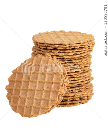 Bread crispy waffles isolated on the white background 120553791