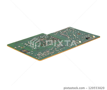Electronic industrial microchip isolated on the white background Electronic industrial microchip isolated on the white background 120553820