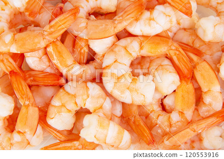 Many red shrimps appetizer background Many red shrimps appetizer background 120553916