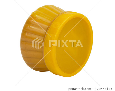 Yellow box pack for mustard isolated on the white background Yellow box pack for mustard isolated on the white background 120554143