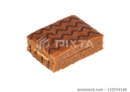 Biscuit cake sandwich isolated on the white background 120554186