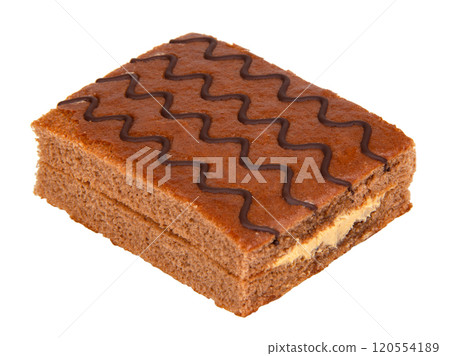 Biscuit cake sandwich isolated on the white background 120554189
