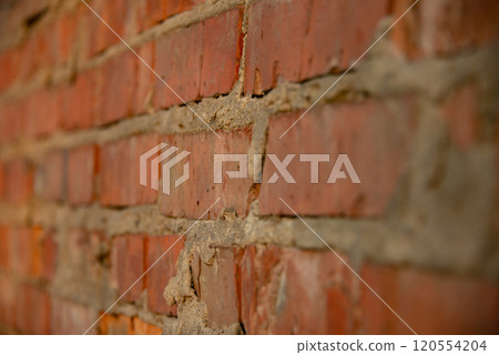Stonewall of red bricks background building Stonewall of red bricks background building 120554204