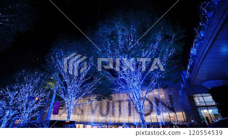 Blue illuminations at Roppongi Hills 120554539