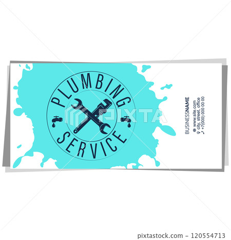 Plumbing water pipes repair and maintenance business card Plumbing water pipes repair and maintenance business card 120554713