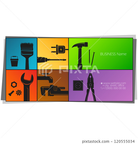 Repair and service with business card tool set Repair and service with business card tool set 120555034