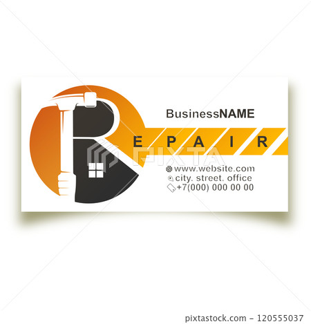 Repair construction and service business card concept Repair construction and service business card concept 120555037