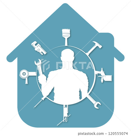 Repairman symbol and different tool 120555074