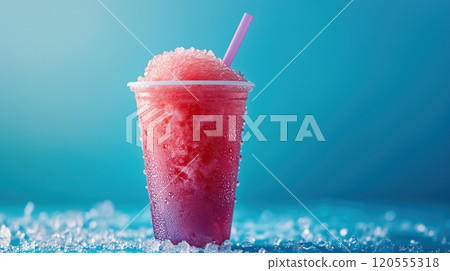 ice slushy in a plastic cup ice slushy in a plastic cup 120555318