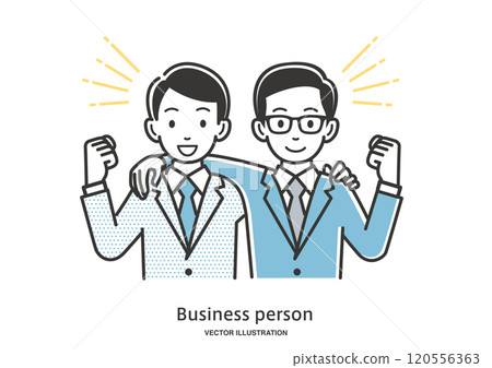 一個跨肩的商人插畫素材 120556363