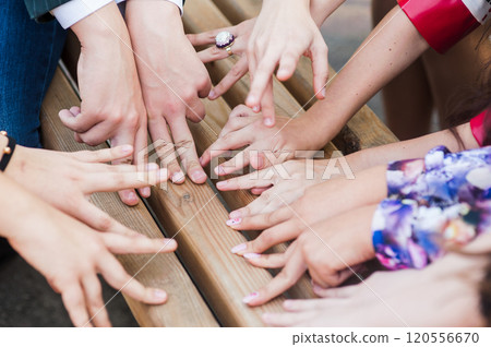 Hands of young people Hands of young people 120556670