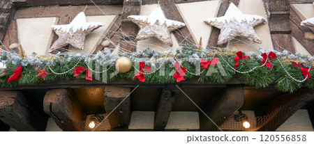 Christmas background with tree branches 120556858