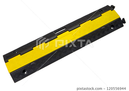 Black and Yellow Safety Ramp Isolated Black and Yellow Safety Ramp Isolated 120556944