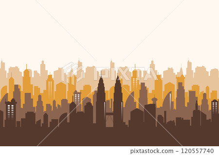 Kuala Lumpur Malaysia skyline. Trendy cityscape silhouette 120557740