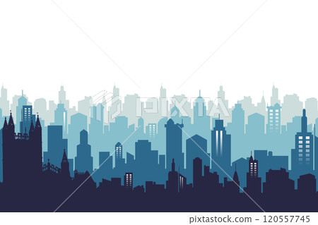 London United Kingdom skyline. Trendy cityscape silhouette 120557745