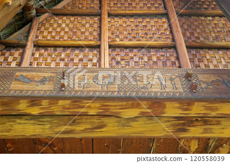 Osaka, Ikegamisone Historical Park, Izumino Takadono wall relief 120558039