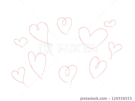 Red heart illustration set Red heart illustration set 120558553