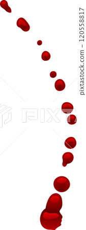 Blood drops are dripping down, forming a trail and creating a spooky and dramatic atmosphere, perfect for halloween or any horror themed project Blood drops are dripping down, forming a trail and creating a spooky and dramatic atmosphere, perfect for halloween or any horror themed project 120558817