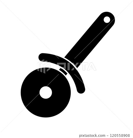 Pizza cutter silhouette Pizza cutter silhouette 120558908