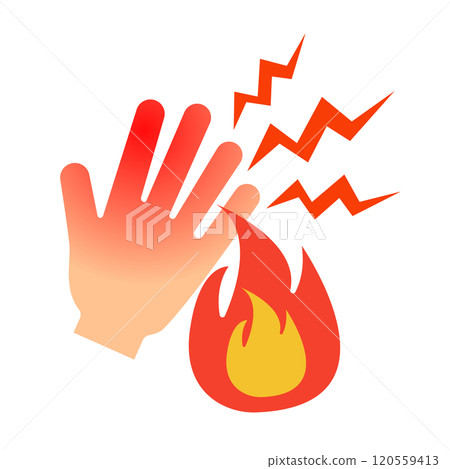 燒傷圖標 燒傷圖標 120559413