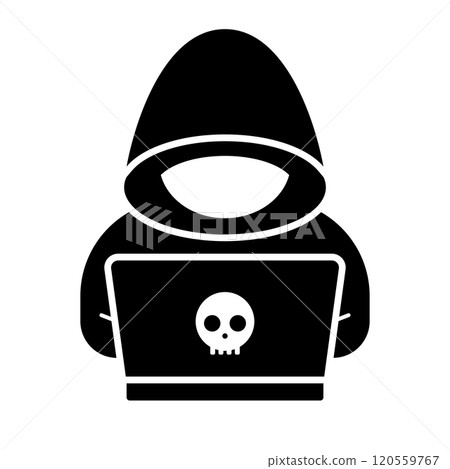 Hacker/Computer Crime Silhouette Hacker/Computer Crime Silhouette 120559767