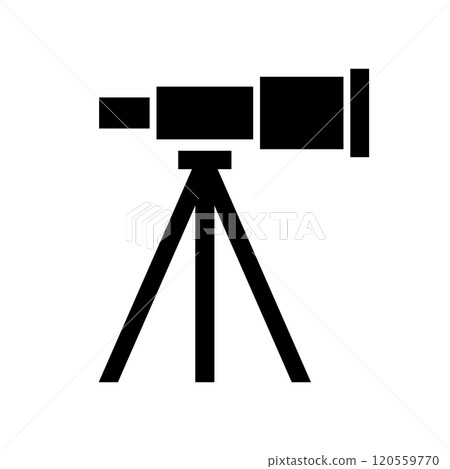 Telescope silhouette icon Telescope silhouette icon 120559770