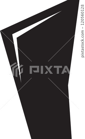 Minimalist vector illustration featuring a slightly open door, creating a sense of intrigue, opportunity, and the unknown, against a stark white background 120560128