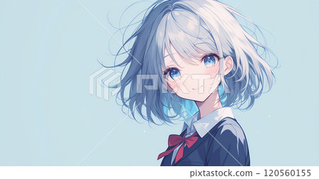 High school girl illustration 120560155