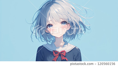 High school girl illustration 120560156