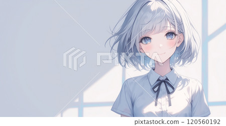 High school girl illustration 120560192