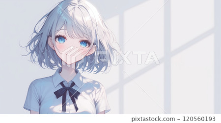 High school girl illustration 120560193