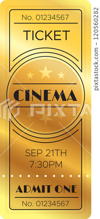 Get ready for a special movie night with this stunning golden ticket to a cinema screening on september 21st at 7,30 pm. step into a world of entertainment and enjoy a memorable film experience like n 120560282