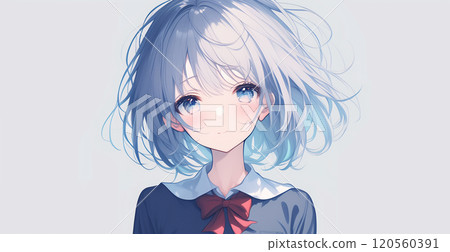 High school girl illustration 120560391