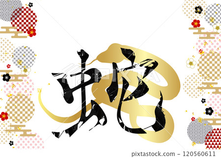 Snake New Year's card zodiac background 120560611