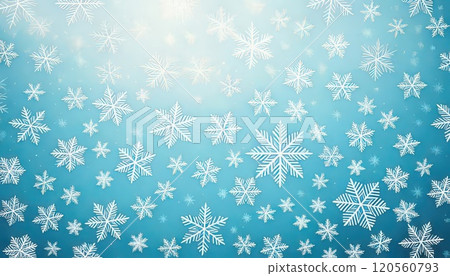 [AI圖像]許多小雪花的背景素材 120560793