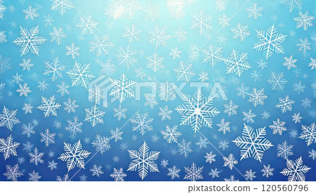 《AI Image》Background material of many small snowflakes 120560796