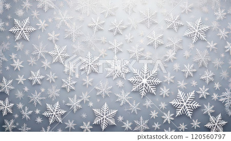 《AI Image》Background material of many small snowflakes 120560797