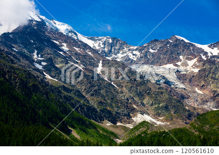 Scenic view from Simplon pass in Switzerland 120561610