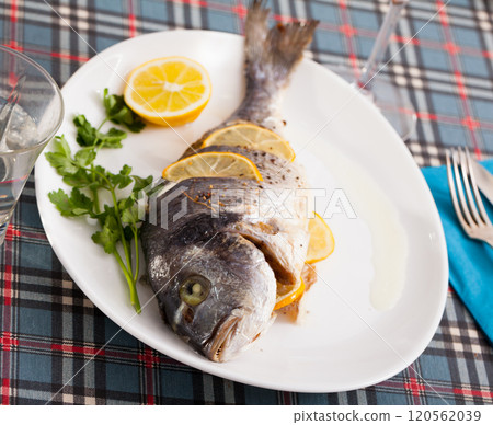 Dorado baked in oven Dorado baked in oven 120562039